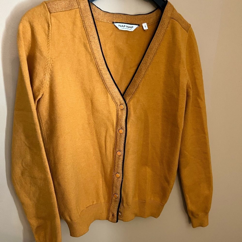 Naf naf small mustard cardigan‎